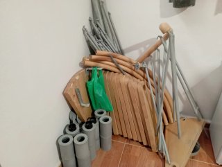 Escalera caracol madera y metal