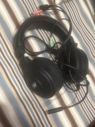 Auriculares con micrófono y 2 conectores