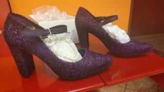 Zapatos morados tacón 39