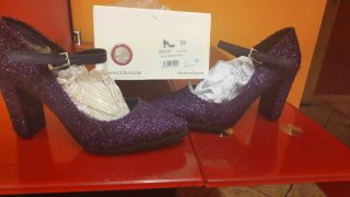 Zapatos morados tacón 39