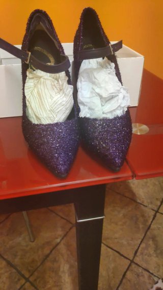 Zapatos morados tacón 39