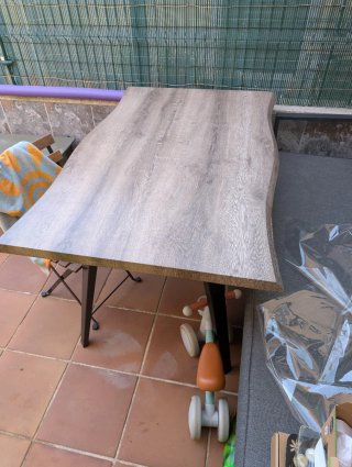 Mesa de comedor madera y metal