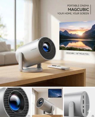 Mini Proyecto  Full HD Wifi Bluetooth GRIS