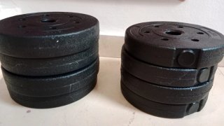 Banco Gimnasio con Mancuernas 1.5 y 2 kg