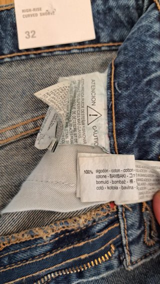 Zara Shorts Vaqueros Tiro Alto Curved