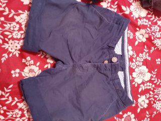Pantalón corto chino azul talla 40