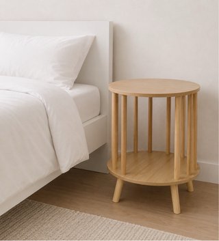 Mesita de noche moderna de madera