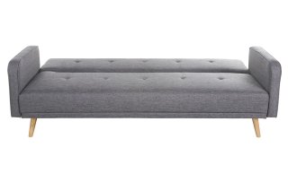 Sofá cama gris de tela