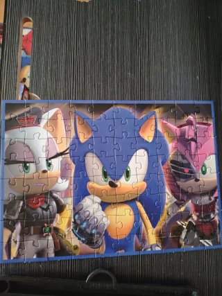 Puzzle Sonic Prime Fluorescente Educa 4 en 1