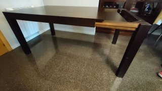 Mesa comedor extensible madera wengué