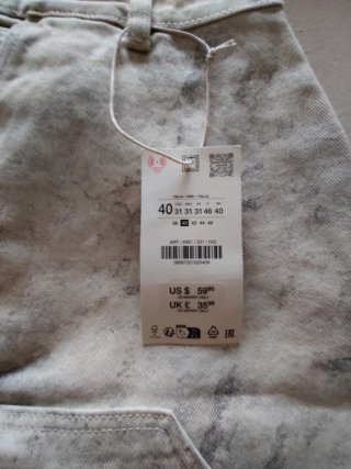 Zara Bermudas Estilo Marmoleado Nuevas