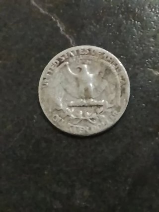 Moneda Cuarto Dólar Plata 900 - 1944