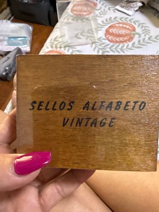 Sellos Alfabeto Vintage Madera