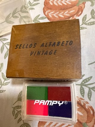 Sellos Alfabeto Vintage Madera