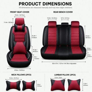 Fundas Asientos Coche Negras y Rojas