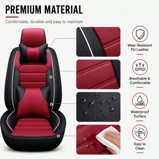 Fundas Asientos Coche Negras y Rojas