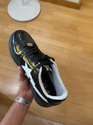 BAPESTA charol negro blanco