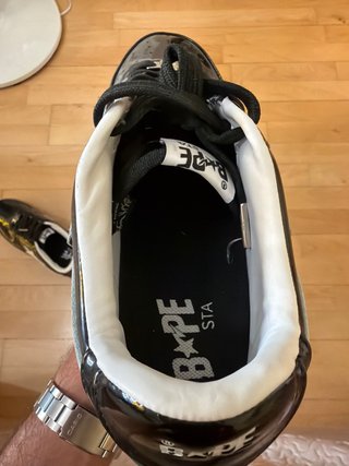 BAPESTA charol negro blanco