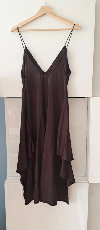 Vestido Zara Asimétrico Satén