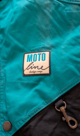 Chaqueta Moto Line Turquesa/Negro con protecciones