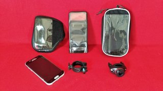 Tres Soporte Móvil Bici Bolsas Manillar