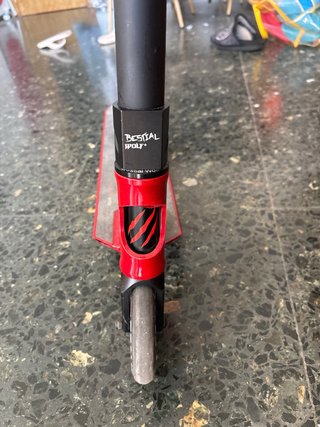 Patinete manual scooter rojo bestial wolf