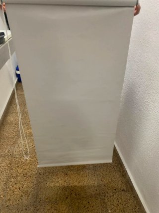 3 Estores 55x190cm color blanco.