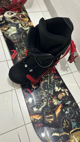 Tabla Snowboard con Fijaciones