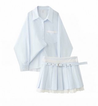 Conjunto Falda y Camisa Rayas