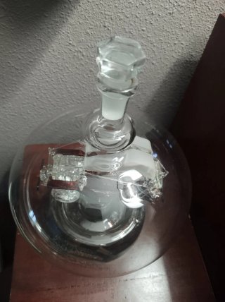 ✅ Antiguo coche de cristal