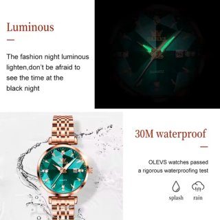Reloj OLEVS Mujer Oro y Verde