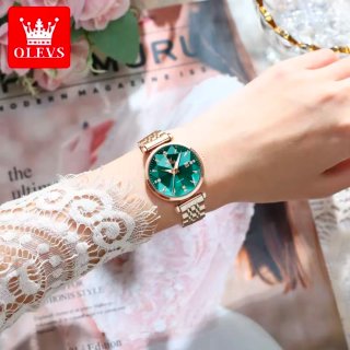 Reloj OLEVS Mujer Oro y Verde