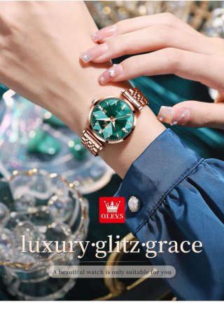 Reloj OLEVS Mujer Oro y Verde