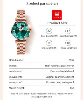 Reloj OLEVS Mujer Oro y Verde