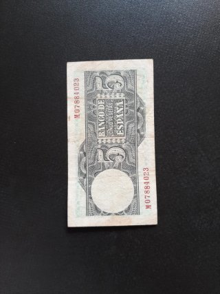 BILLETE DE 5 PESETAS DE 1948