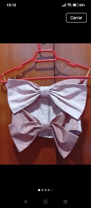 Top Zara viral lazos tafetán bicolor Talla S