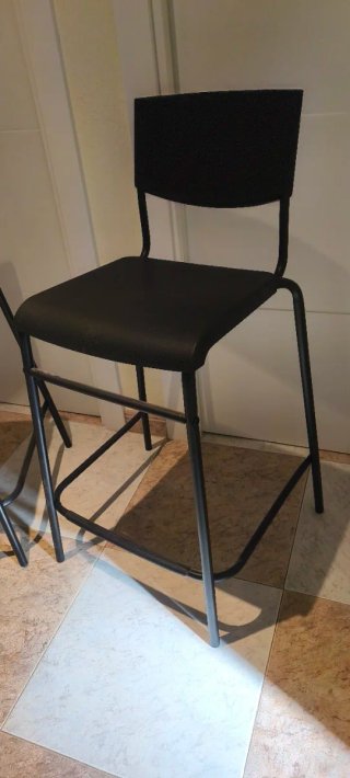 Banquetas altas negra (2 unidades)