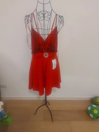 Abito elegante Zara rosso
