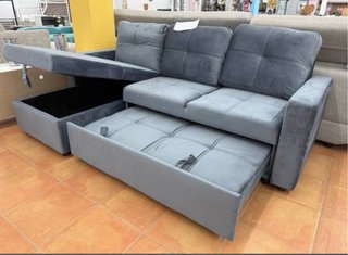 Sofá Cama Gris con Arcón