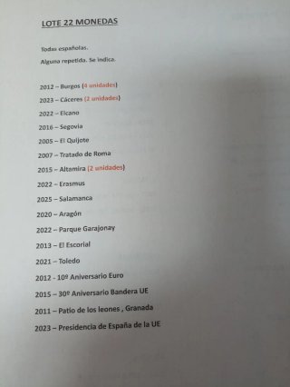 Lotto di 22 monete da 2 euro