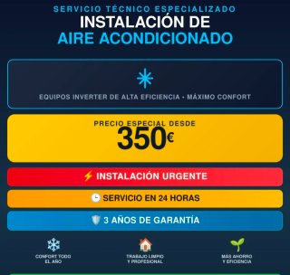 Instalación Aire Acondicionado Inverter