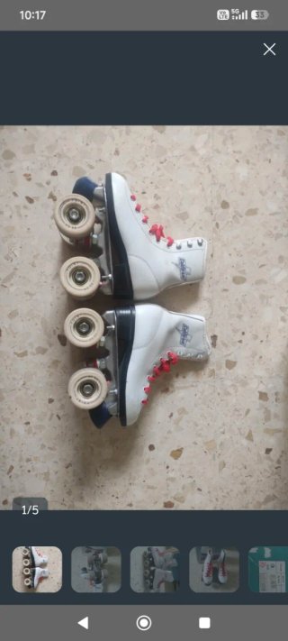 Patines artísticos blancos para niña