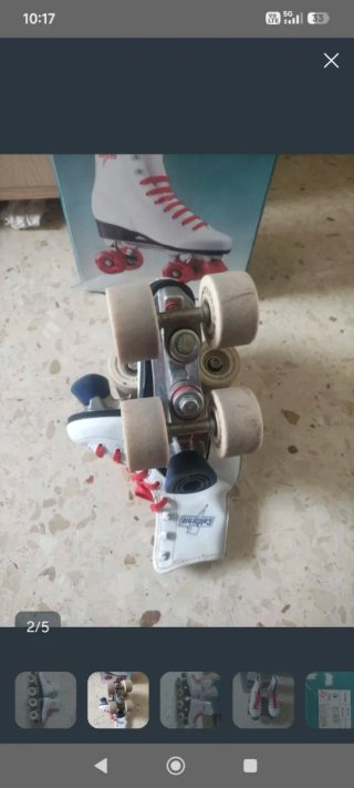 Patines artísticos blancos para niña