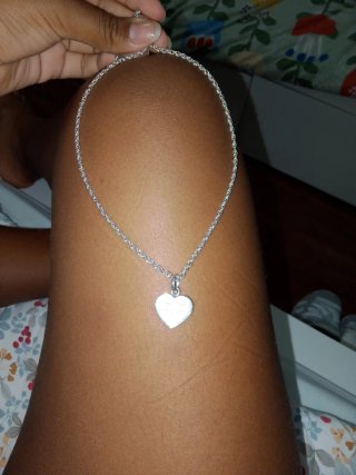 Collar precioso de Plata en forma deCorazón Inicia