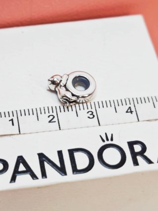 Charm Gato Plata S925 Tope Silicona para  Pandora