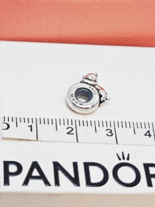 Charm Gato Plata S925 Tope Silicona para  Pandora