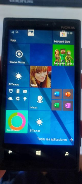 Nokia Lumia 920 Windows 10 Phone Negro