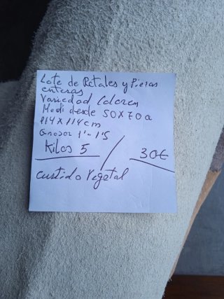 Lote 5kg de piel retales y piezas enteras.30€