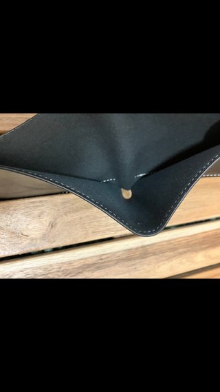 Cartera hombre efecto piel negra