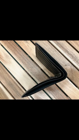 Cartera hombre efecto piel negra